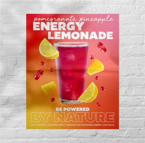 Energy Lemonade Posters Pomegranate Pineapple Javo Foodservice