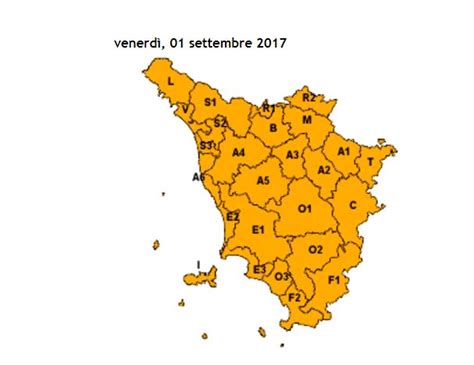 Allerta Meteo Toscana In Arrivo Piogge E Forti Temporali Codice Arancione