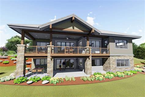 Plan 64457SC Rugged Craftsman With Drop Dead Gorgeous Views In Back