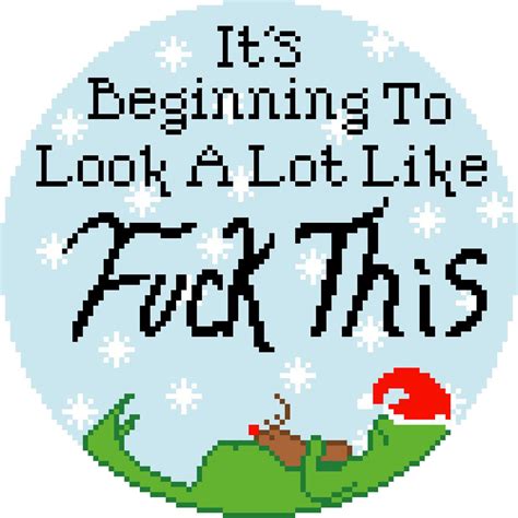 It S Beginning To Look A Lot Like Fuck This Cross Stitch PDF Pattern Digital Design Etsy