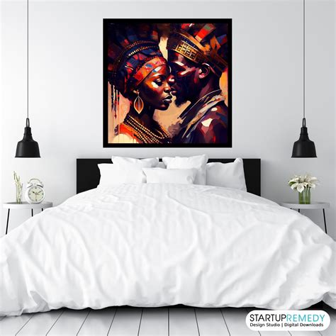 Black Couple Wall Art African Wall Art Ai Black Art Black Arts