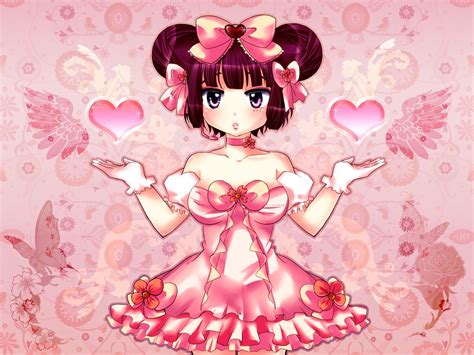 Girl in pink tube dress anime character HD wallpaper | Wallpaper Flare