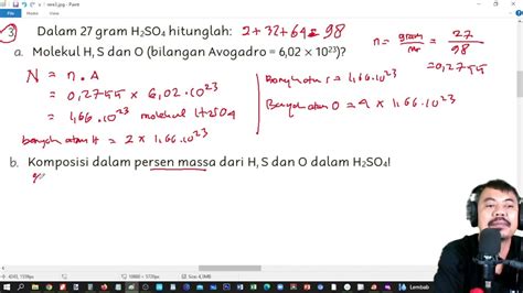 Jumlah Molekul Dan Persen Massa H2SO4 Dalam Senyawa Kimia Sma Kelas