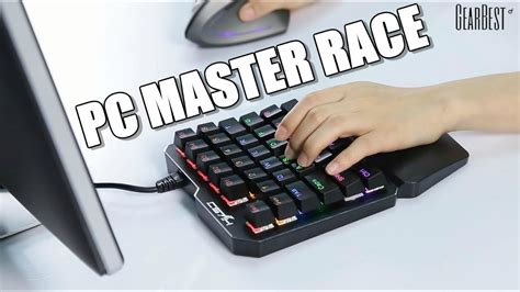 One Handed Mechanical Gaming Keyboard Gearbest Youtube