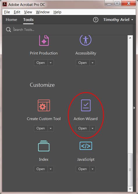 Acrobat Action Wizard Javascript