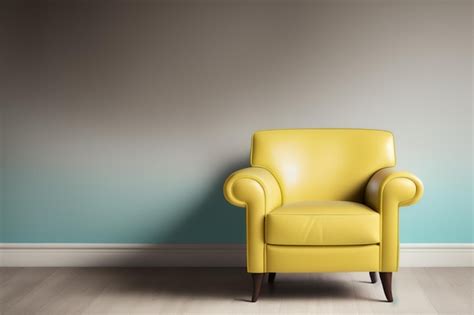 Premium AI Image | A yellow chair in a living room