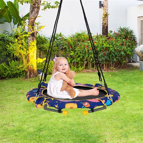 Convertible Swing and Trampoline Set with Upholstered Handrail for Kid