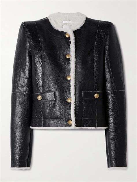 Halfboy Alice Cropped Shearling Jacket Net A Porter