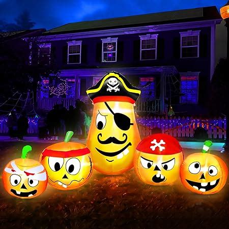 Amazon Turnmeon Ft Large Long Halloween Inflatables Pumpkin