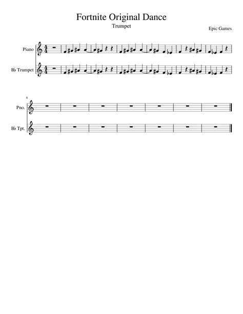 Fortnite Original Dance Sheet Music For Piano Trumpet Download Free