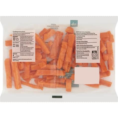 woolworths washed  ready  cook carrot sticks  bunch