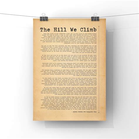 The Hill We Climb Full Poem Printable - Printable Calendars AT A GLANCE