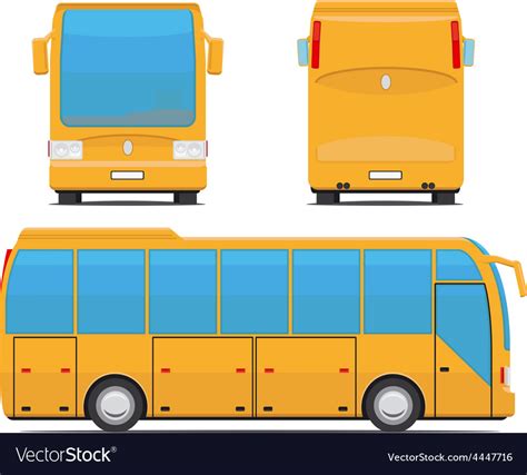 Yellow bus Royalty Free Vector Image - VectorStock