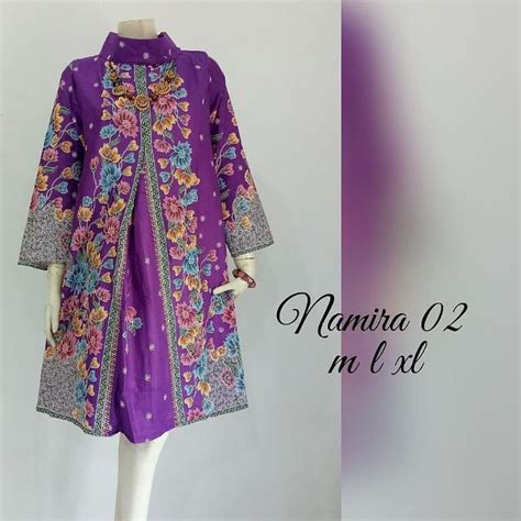 Jual Tunik Batik Cantik Atasan Wanita Elegan Baju Batim Modern Cantik