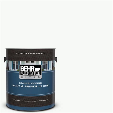 BEHR Premium Plus Ultra 1 Gal PR W15 Ultra Pure White Satin Enamel