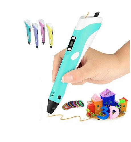 3D ручка «3D Pen-2» поколение с дисплеем (3Д ручка ПЭН 2) голубая ...