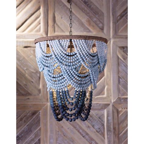 Reginaandrew Coastal Living Ombre Wood Bead Chandelier And Reviews Perigold