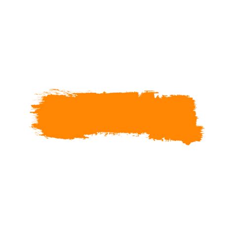 Orange Acrylic Paint Stroke Stamp Grunge Brush 15098842 PNG