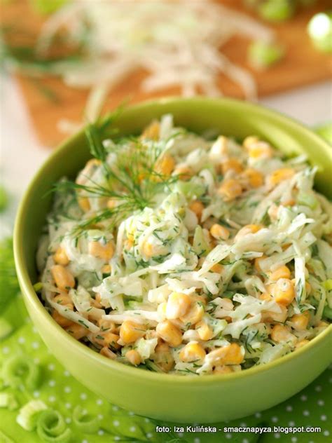 surowka-z-bialej-kapusty-z-porem-i-kukurydza | Vegetarian recipes, Raw ...