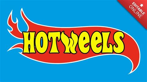 Hotweels Fonte Hot Wheels Gerador De Efeitos De Texto