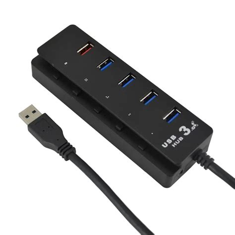 8 Usb 3.0 Port Hub With Individual On/off Switches Includes 7 Data ...