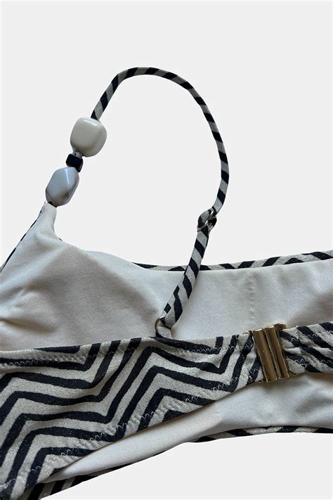 Women Less Is More Klara Shiny Black Patterned Bikini