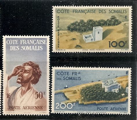 Somalia Coast C Mint Og Pictorial Airmails Europe France