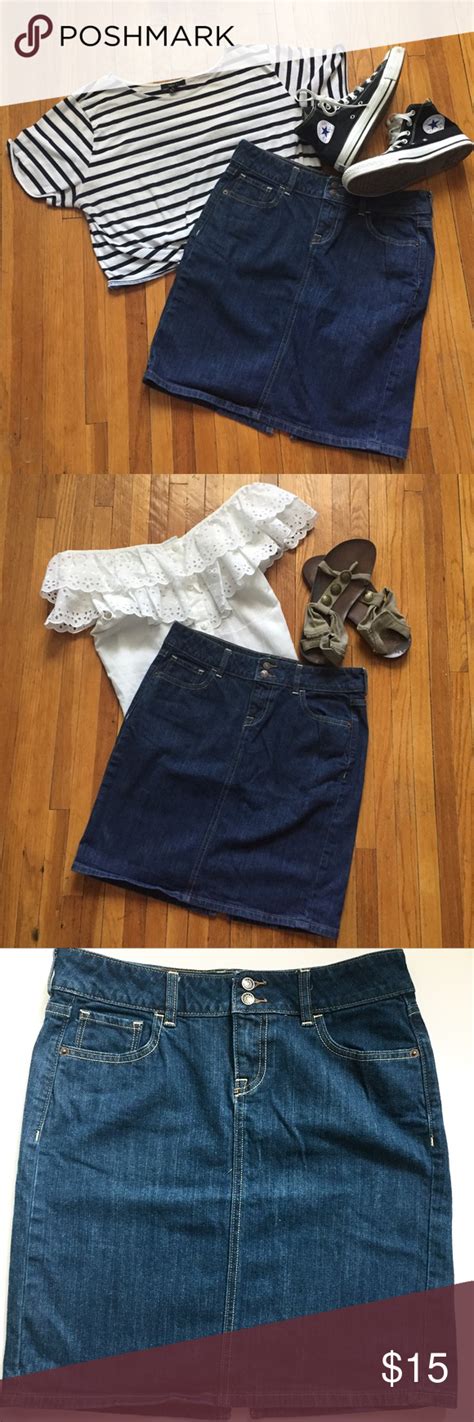 Old Navy Denim Skirt Midi Size 6 Denim Midi Skirt Clothes Design