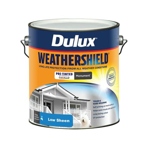 Dulux Weathershield Low Sheen Monument 4L - Inspirations Paint