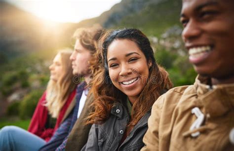 I Love My Tribe Portrait Of A Happy Young Woman Hanging Out With Her