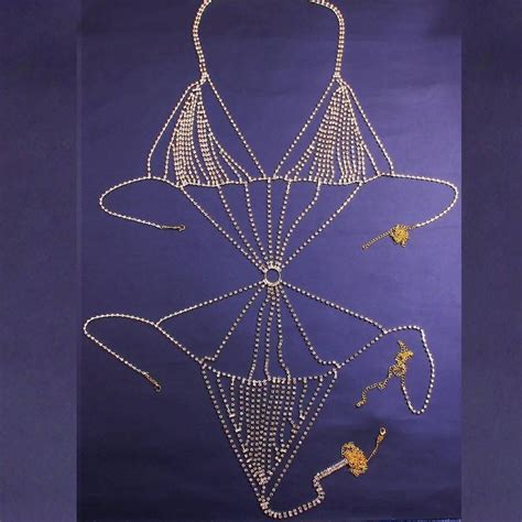 Crystal Body Chain Jewelry Sexy Lingerie Set Jewellery Etsy