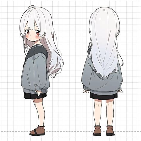 Premium AI Image | a drawing of a girl with long hair and a jacket that ...