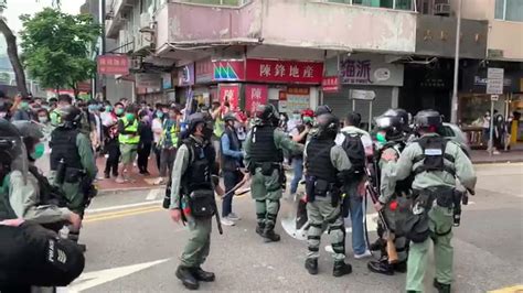 Hong Kong Protests Fire Lit At Entrance Of Fortified University To