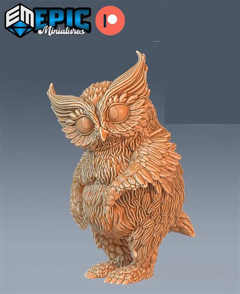 Owlbear Familiar Owlbear Cub Miniature Monster Creature Owl - Etsy