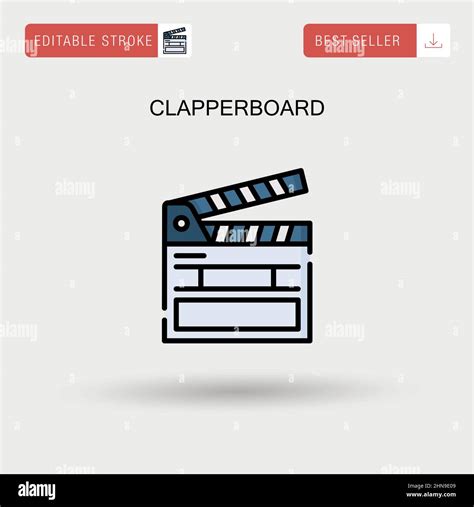 Clapperboard Simple Vector Icon Stock Vector Image Art Alamy