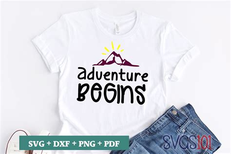 Adventure Begins Svg Cuttable File Dxf Eps Png Pdf Svg Cutting File