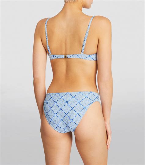 Womens Heidi Klein Blue Fold Over Bikini Bottoms Harrods CountryCode