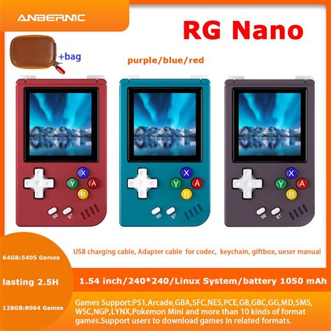 Gamesir ANBERNIC Novo Emulador De Console De Jogos RG Nano Mini 1 54