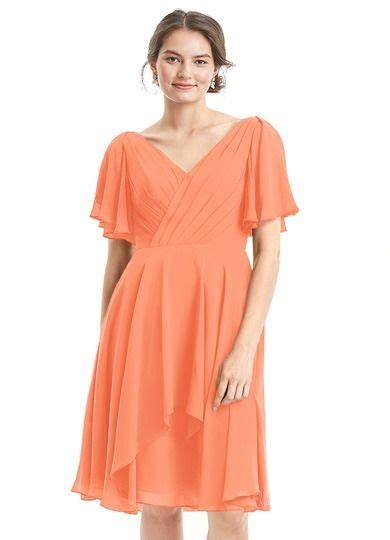 Azazie Tangerine Bridesmaid Dresses Dusty Pink Dresses Bridesmaid