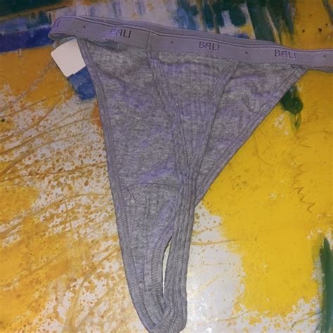 Vintage Bali Bikini Cut Signature Band Cotton Thong Gem