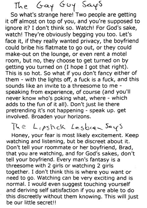 Sex Tycoon Sex Cast Agony Aunt Column Friday April Voyeurism Timalderman