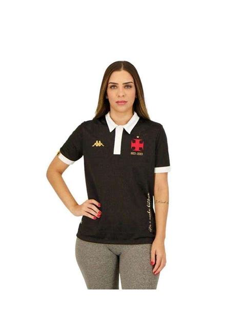 Camisa Kappa Vasco Da Gama Iii Feminina Preto Esporte Legal