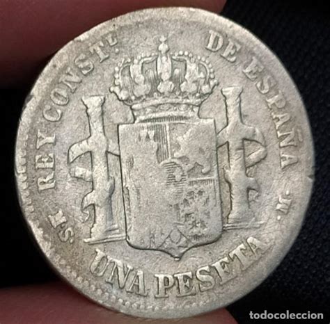 Alfonso Xii 1 Peseta 1884 Rara Comprar Monedas De Isabel II A