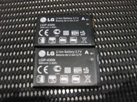 2 X OEM LG LGIP 430N 900 MAh 3 7V Replacement Battery For LG LX290 EBay