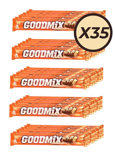 Батончик GoodMix со вкусом соленого арахиса с хрустящей вафлей, 46г 35 ...