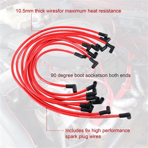 Jdmspeed New 10 5mm Spark Plug Wire Set Replacement For Hei Sbc Bbc 350 383 454 Electronic