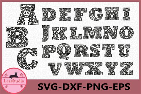 Mandala Alphabet Svg Mandala Letters Svg Alphabet Clipart The Best