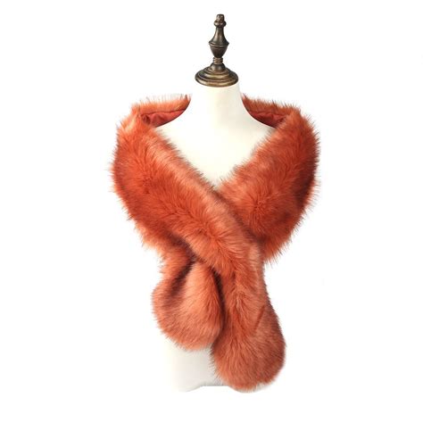 Women Ladies Winter Faux Fur Scarf Neck Warmer Wrap Collar Shawl Stole Long Ebay