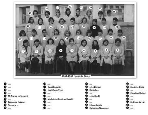 Photo De Classe Classe De 3ème De 1964 1965 De 1965 Lycée Dupuy De