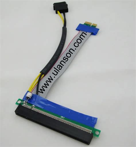 Buy Powered Pci Express Pci E 1x To 16x Riser Card Extender Ribbon Cable W